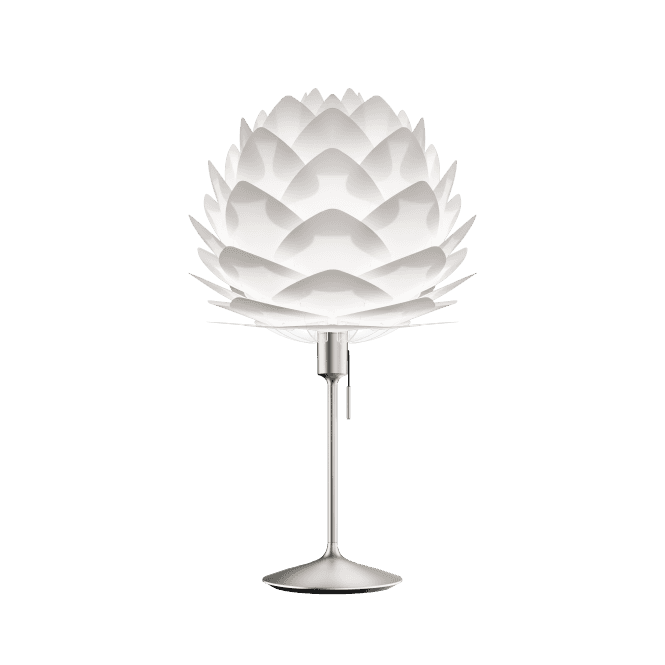 Umage Silvia Table Lamp - White Silvia/Brushed Steel Santé Stand