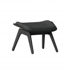 The Reader Ottoman | Black Oak | Horizons Textile Upholstery