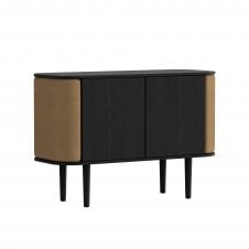 Treasures 2 Door Cabinet in Black Oak | Sugar Brown