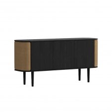 Treasures 3 Door Cabinet in Black Oak | Sugar Brown