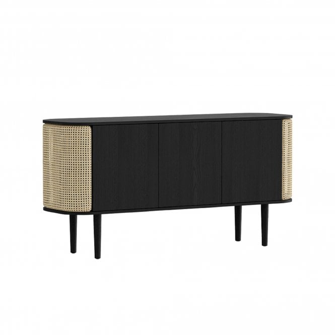 Umage Treasures 3 Door Cabinet in Black Oak | Venetian Cane