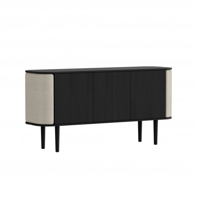 Umage Treasures 3 Door Cabinet in Black Oak | White Sands