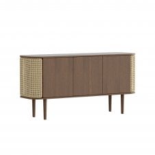 Treasures 3 Door Cabinet in Dark Oak | Venetian Cane