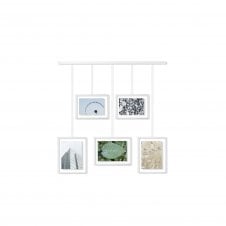 Exhibit Adjustable Multi Photo Display Frame - White