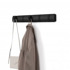 Flip 5 Hook Coat Rack | Black/Black