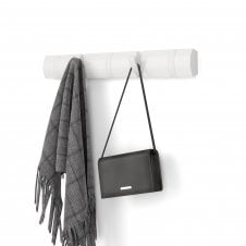 Flip 5 Hook Coat Rack | White/White