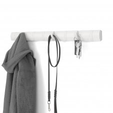 Flip 8 Hook Coat Rack | White/White