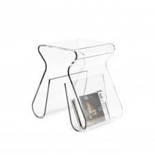 Magino Acrylic Stool/Side Table - Clear
