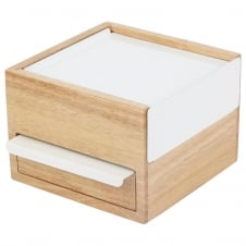 Mini Stowit Jewellery Box - White/Natural