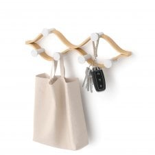 Montage 6 Hook Coat Rack | White/Natural