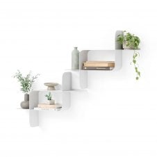 Montage Metal Wall Shelf | Set of 2 | White