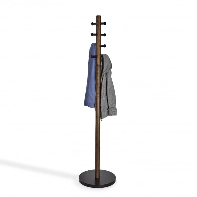 Umbra Pillar Coat Rack - Black/Walnut 