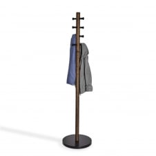 Pillar Coat Rack - Black/Walnut 