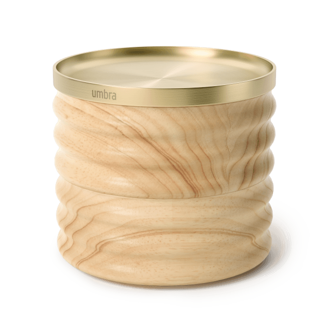 Umbra Tesora Wood Jewellery Box - Natural/Brass