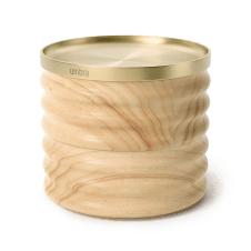 Tesora Wood Jewellery Box - Natural/Brass