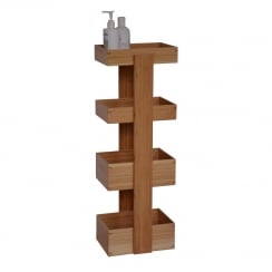 Arena 4 Tray Bathroom Caddy | Bamboo