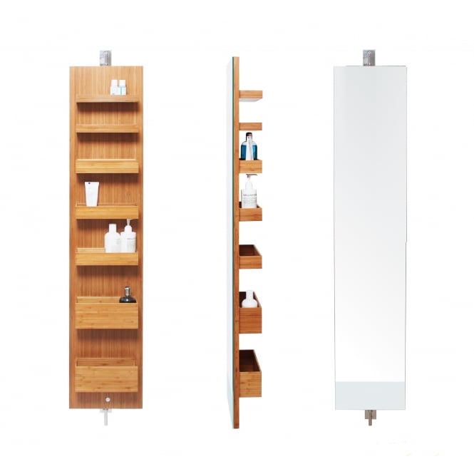 Wireworks Arena Revolve Bathroom Cabinet 1400 - Bamboo