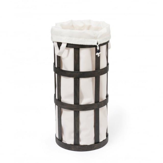 Wireworks Cage Laundry Basket | Dark Oak/Soft White