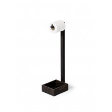 Freestanding Toilet Roll Holder | Dark Oak