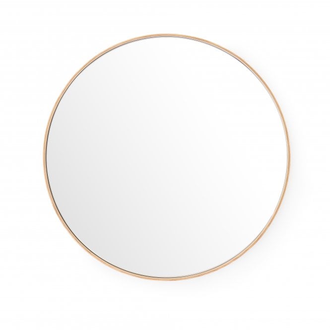 Wireworks Glance Round Wall Mirror 660 | Oak