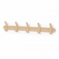 Left Hook 5 Hooks Rail | Oak
