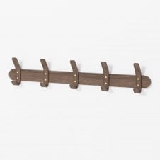 Left Hook 5 Hooks Rail | Walnut