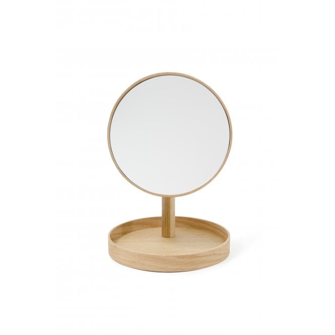 Wireworks Look Magnify Mirror | Oak