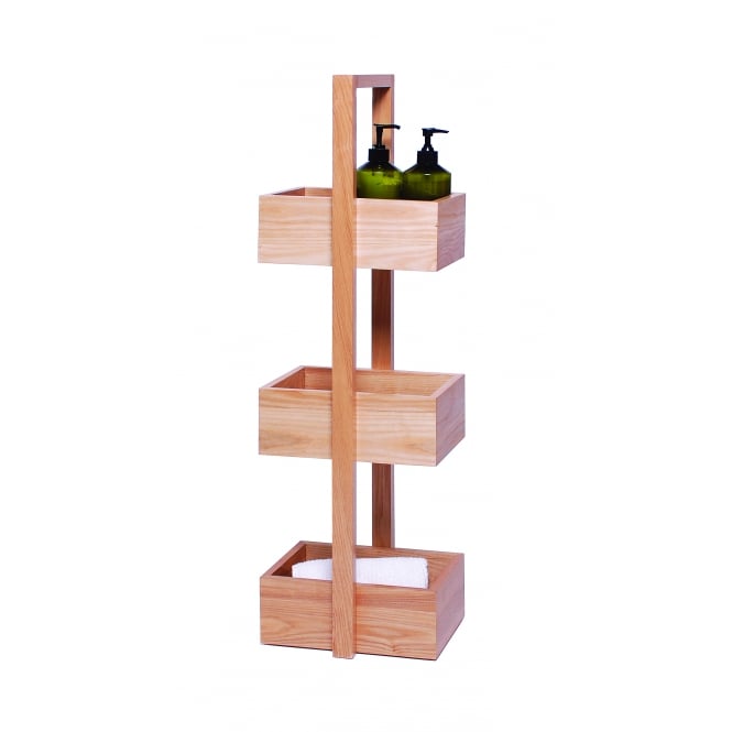 Wireworks Mezza 3 Tier Bathroom Caddy | Oak