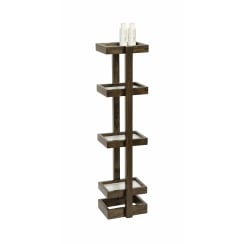 Mezza Four Shelf Bathroom Washstand | Dark Oak