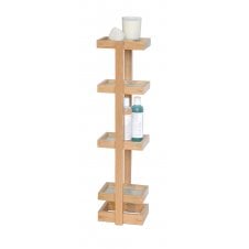 Mezza Four Shelf Bathroom Washstand | Oak