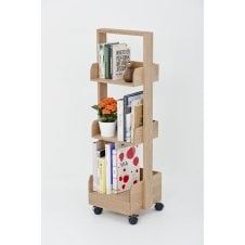 Mini Bookie Rolling Bookcase | Oak