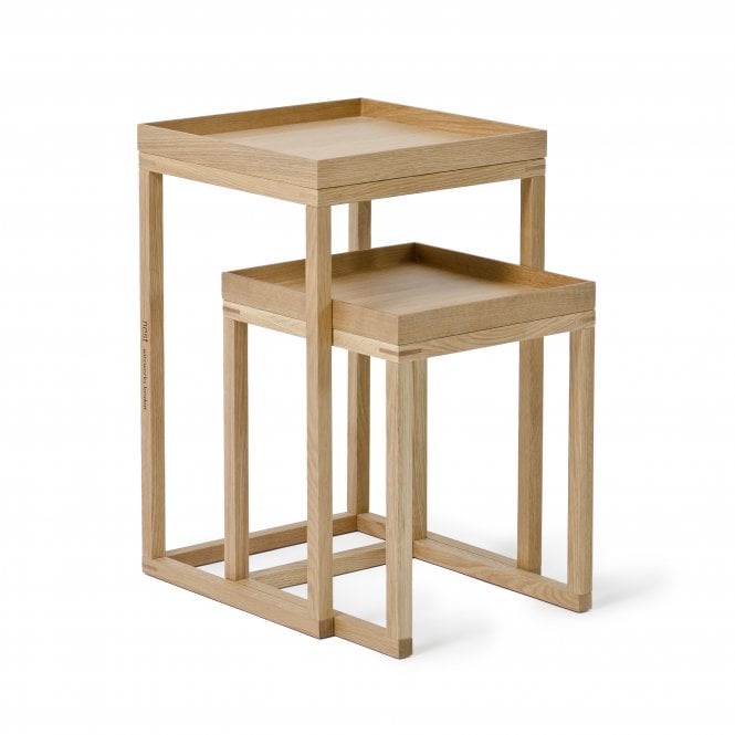 Wireworks Nest of 2 Side Tables | Oak