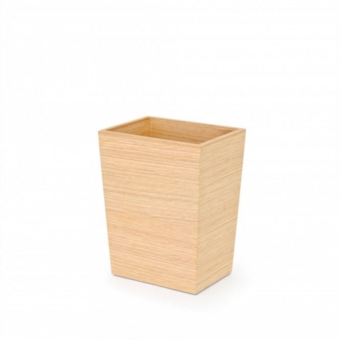 Wireworks Rectangular Waste Bin | Natural Oak | Height 28cm