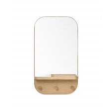 Silent Butler Storage Mirror | Oak