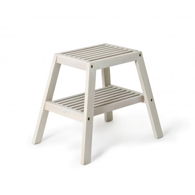 Wireworks Slatted Stool | Oyster White