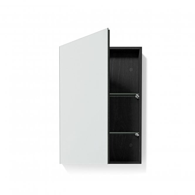 Wireworks Slimfit Magnifier Bathroom Cabinet 600 | Dark Oak