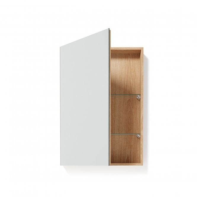 Wireworks Slimfit Magnifier Bathroom Cabinet 600 | Oak