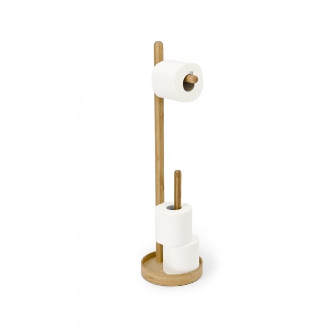 Wireworks Yoku Freestanding Toilet Roll Holder | Bamboo