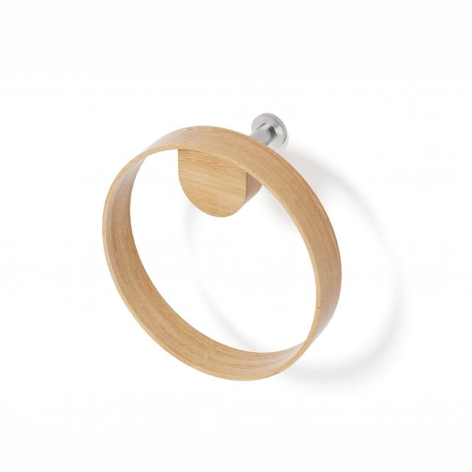 Wireworks Yoku Ring Towel Holder | Oak