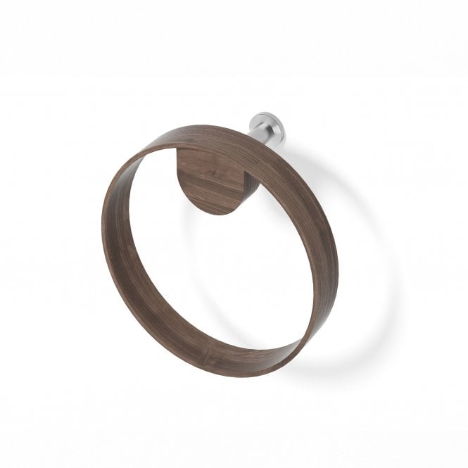Wireworks Yoku Ring Towel Holder | Walnut