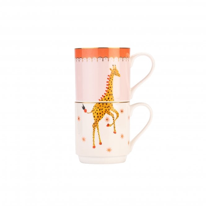 Yvonne Ellen Giraffe Stacking Mugs | Set of 2