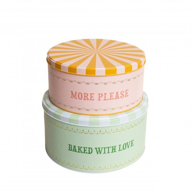 Yvonne Ellen Slogan Cake Tins | Set of 2
