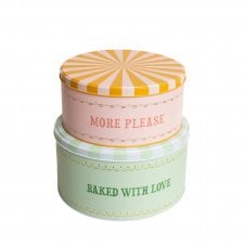 Slogan Cake Tins | Set of 2